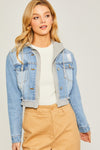 Cropped Layered Denim Jacket