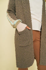 Multi Stripe Sleeve Cardigan Sweater