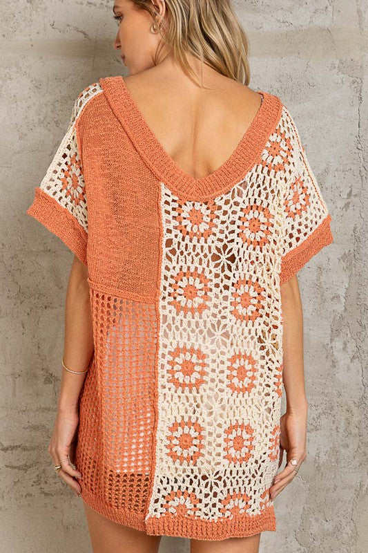 V-Neck Thin Sweater Top