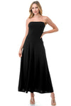 Ariella Tube Flare Maxi Dress - Black