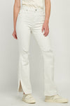 Hidden Ryan 31" Inseam Low Rise Bootcut w/ Slit - Sea Salt