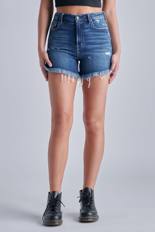Hidden Mom Short w/ Raw Hem