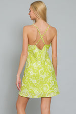 Cowl Tie Shoulder Strap Slip Mini Dress