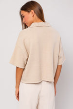 Crochet Short Sleeve Sweater Top