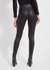 LyssÃƒ© womens Textured Leather Leggings, Kohl Black, X-Small US