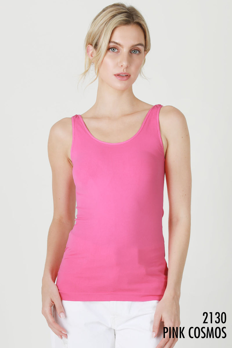Seamless Jersey Tank Top - Crystal Rose, Cashmere Blue, Orchid Petal, Pink Cosmos