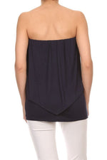 Double Layered Tube Top - Navy