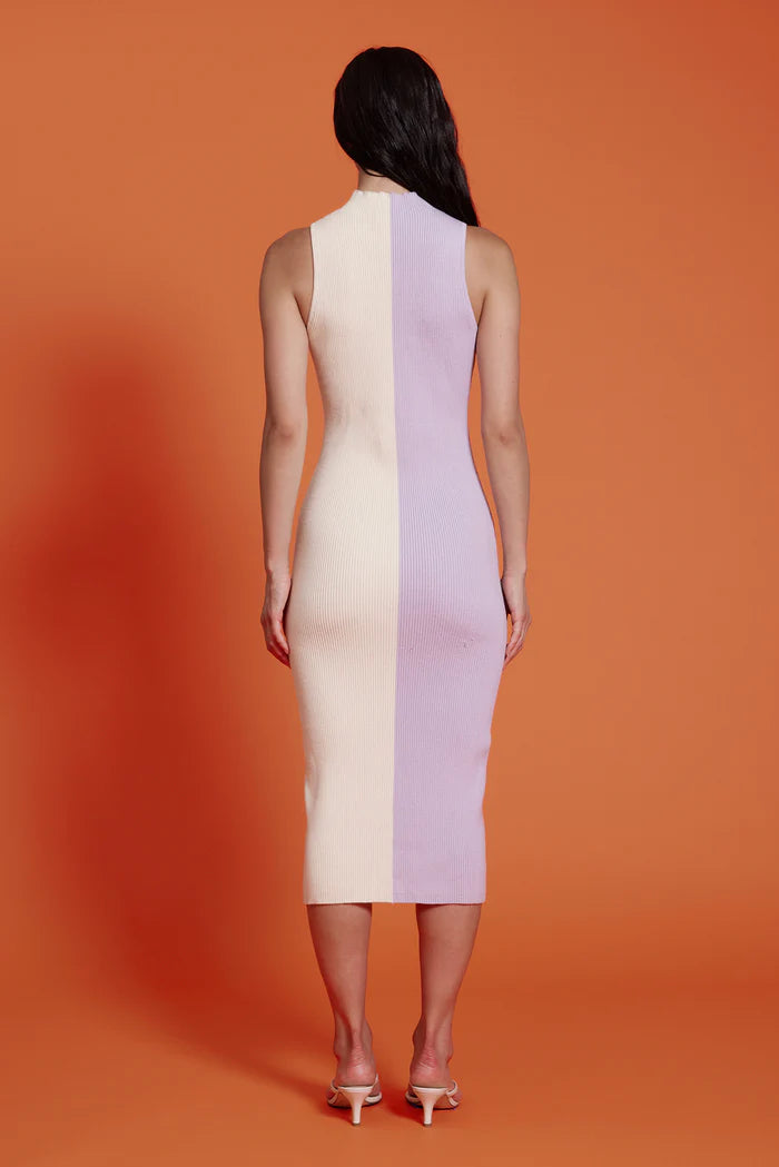 Lucy Paris Andrea Two Tone Knit Dress