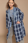 Double Button Plaid Jacket