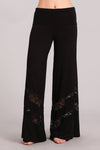 Wide Leg Palazzo Pants - Black