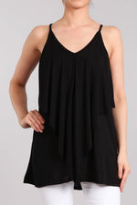 Slub Jersey Tunic - Black