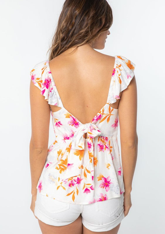 Tie Back Tank w/ Ruching