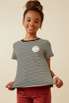 Smiley Patch Knit Top - Girls