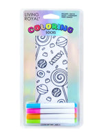 Candy Explosion Coloring Socks