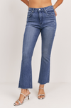 Just Black High Rise Tonal Crop Flare Jeans