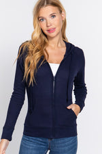 Zip Up Hoodie w/ Kangaroo Pocket Thermal Jacket
