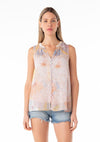 Pastel Floral Button Down Top
