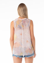 Pastel Floral Button Down Top