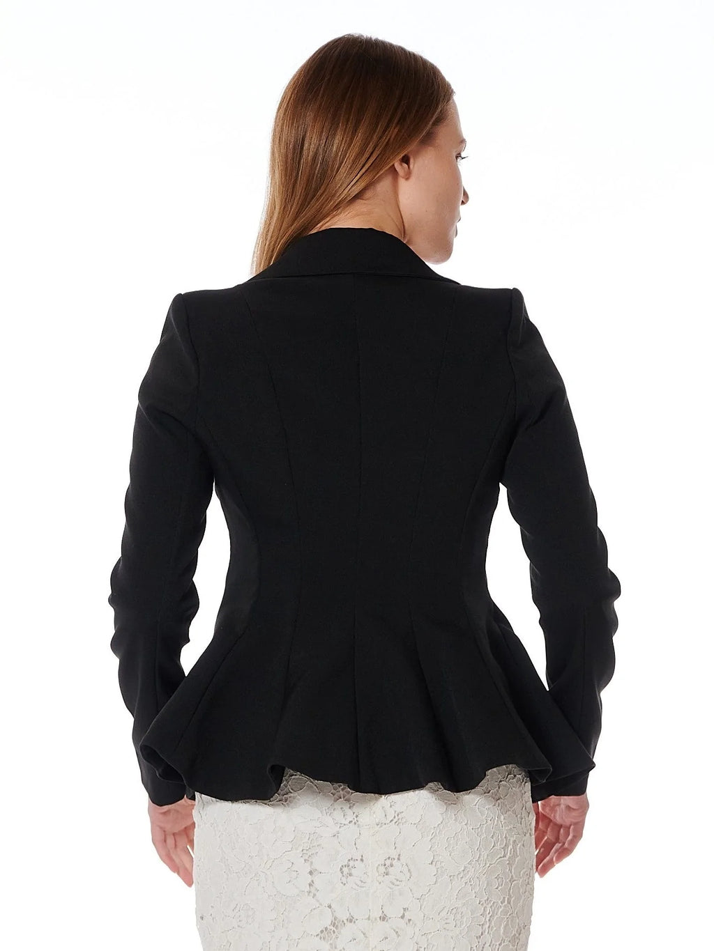 Gracia Flare Hemline Tailored Collar Jacket